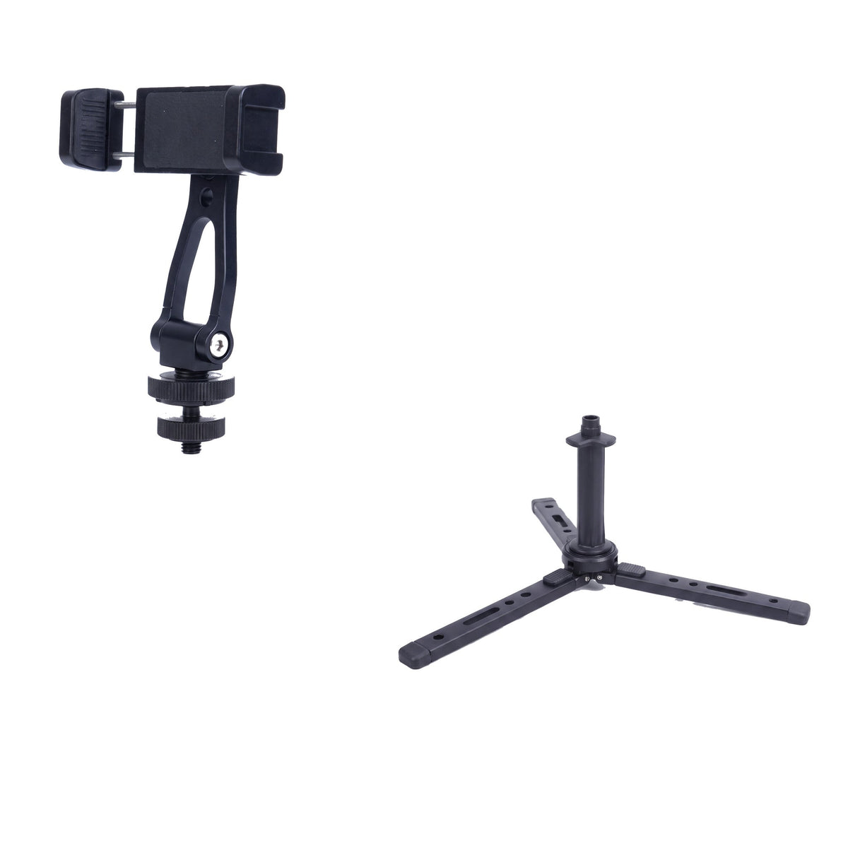TAHAN 3-Section Foldable Freestand Hiking TriStick phone gimbal mount and tripod connector