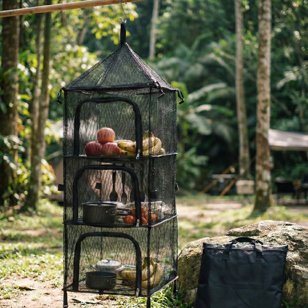 4 - Tier Freestanding Hanging Rack - TAHAN Outdoor - HGR00004BK