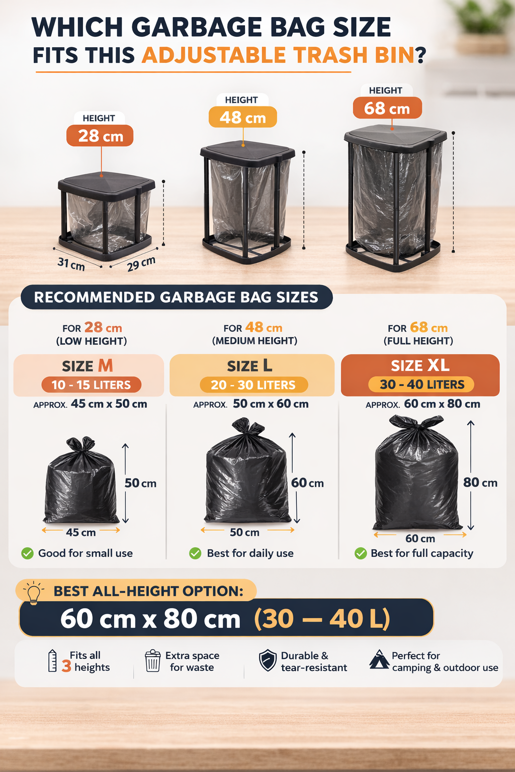 TAHAN Collapsible Garbage Bag Holder