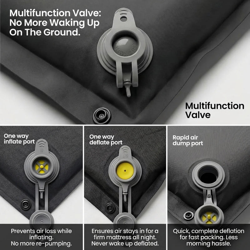 TAHAN Multifunctional Valve. One Valve To Inflate and Deflate.