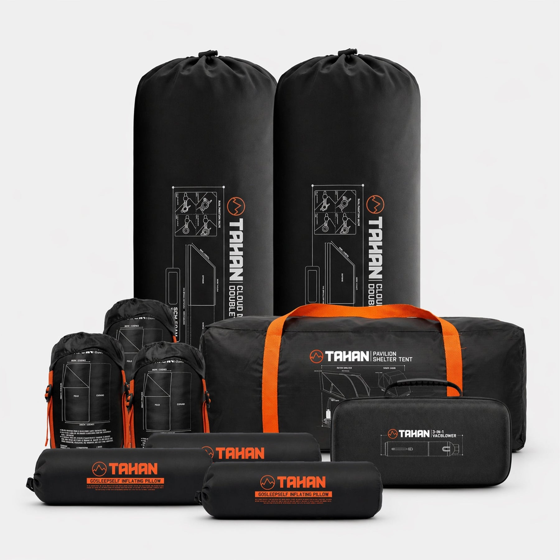 Pavilion Family Camp (3 pax) - TAHAN Outdoor - COM-TENT10IN1SET