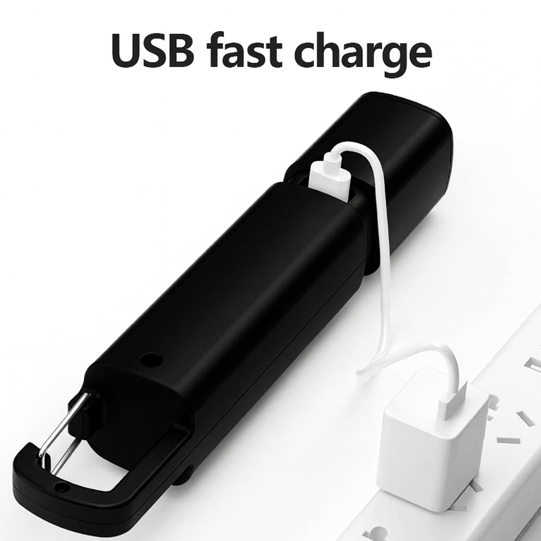 SMILING SHARK Multi - Use Rechargeable Torch with Hook - TAHAN Worldwide - TORSS123BK-V2