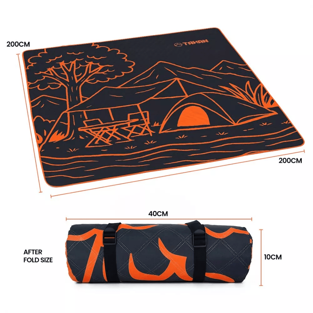 TAHAN 2M x 2M Patio Picnic Mat - TAHAN Worldwide - PICTH022BK-V2