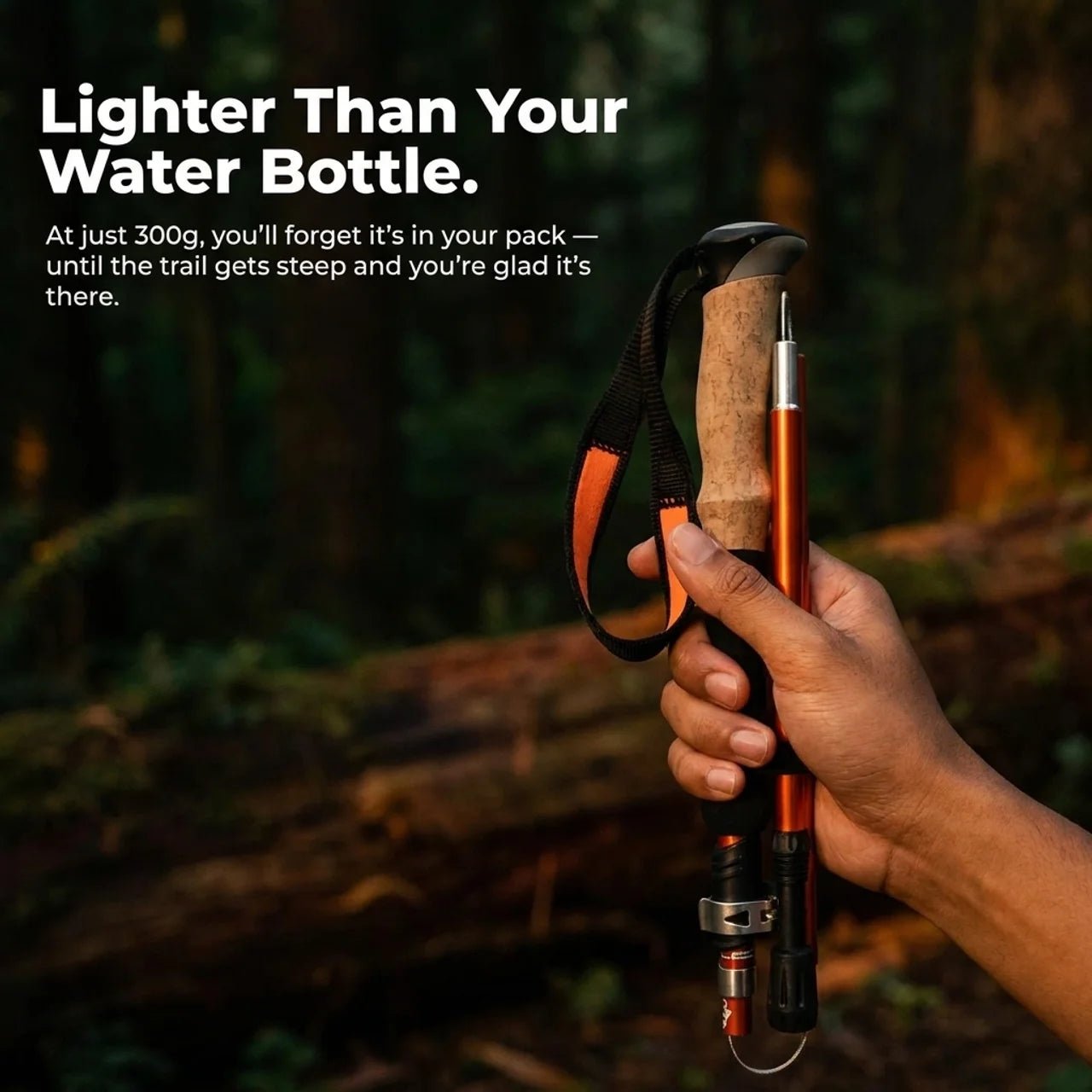 TAHAN 3 - Section Foldable Hiking Stick V2 - 130cm - TAHAN Outdoor - STITH130OR