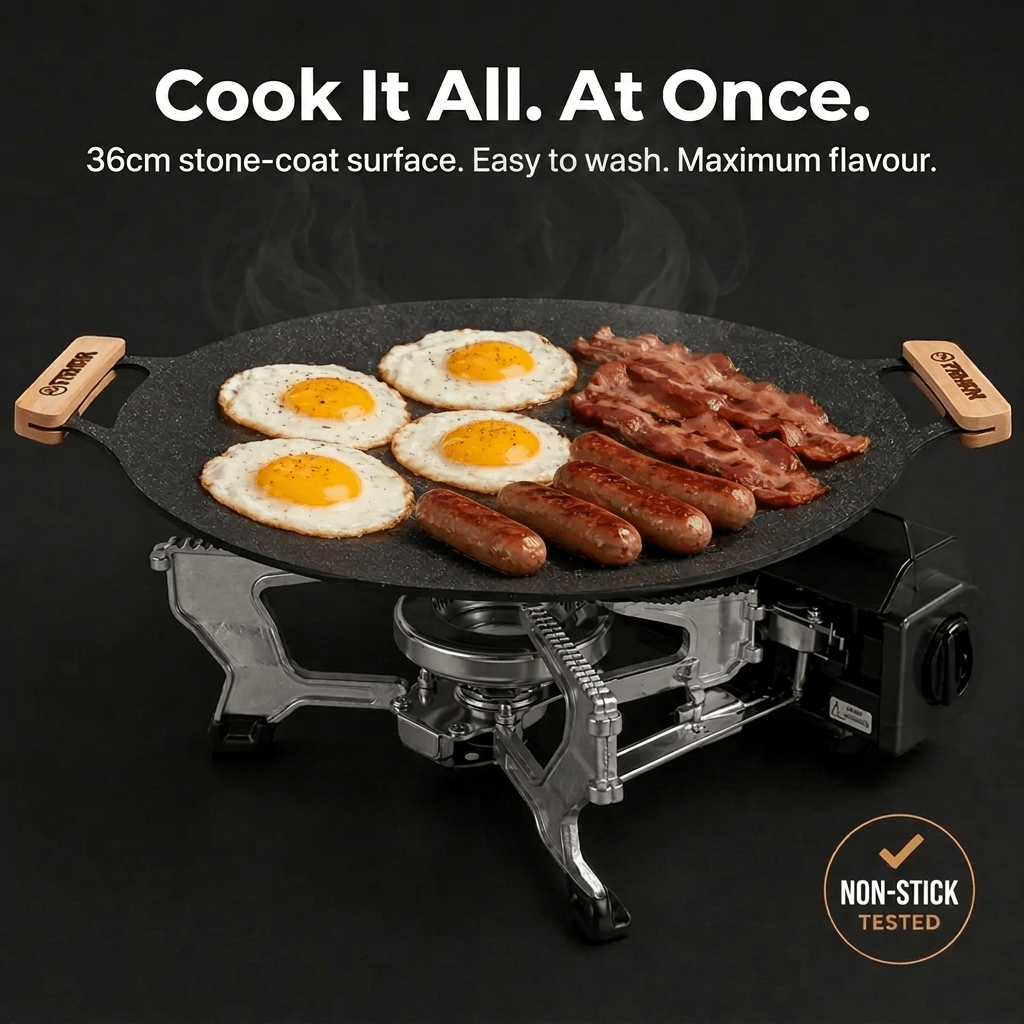 TAHAN 36cm Grill Pan - TAHAN Outdoor - PANTH036BK