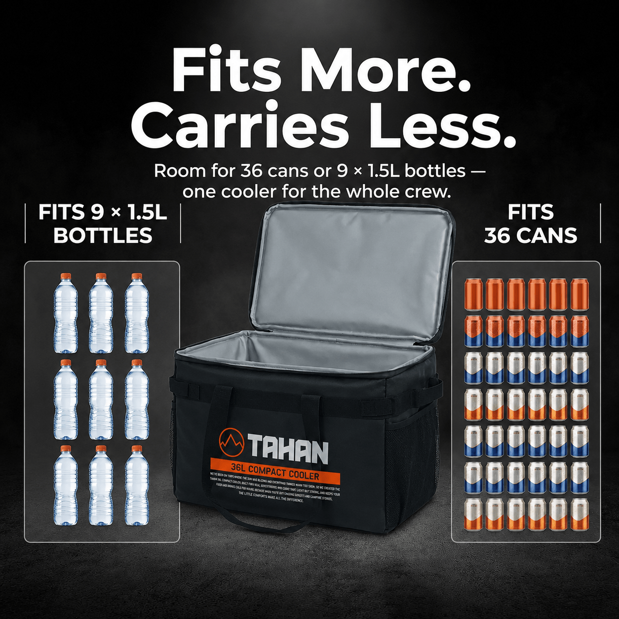 TAHAN 36L Compact Cooler - TAHAN Outdoor - COOTH036BK
