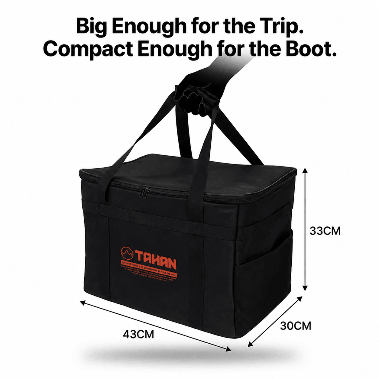 TAHAN Adventurer 42L Foldable Storage Bag - Heavy - Duty Outdoor Organizer - TAHAN Outdoor - ESBTH042BK
