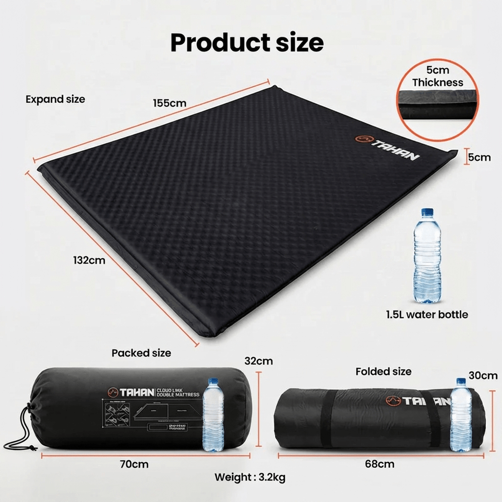 TAHAN Cloudlink Deluxe Air Mattress - Queen - TAHAN Outdoor - MATTH155BK