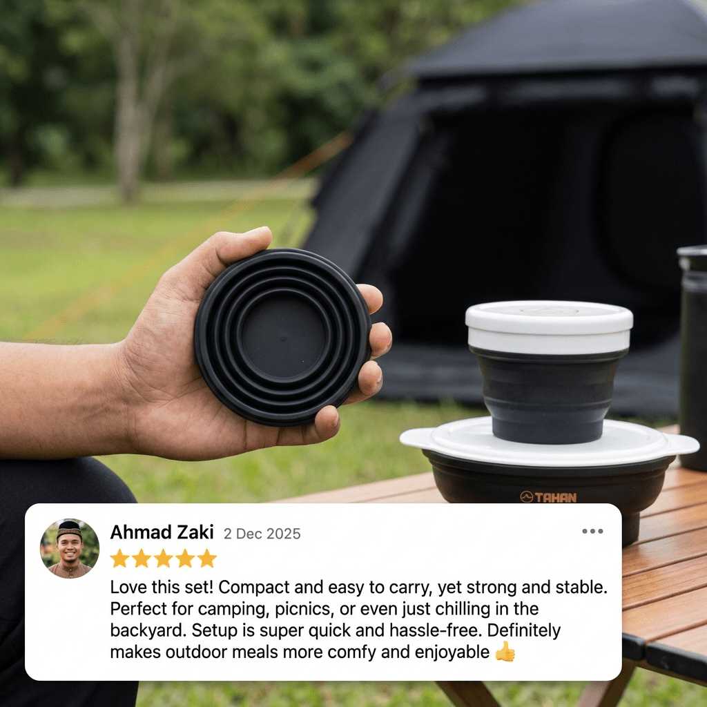 TAHAN Compact Outdoor Dining Set - TAHAN Outdoor - COM-CUTBOWCONCUP