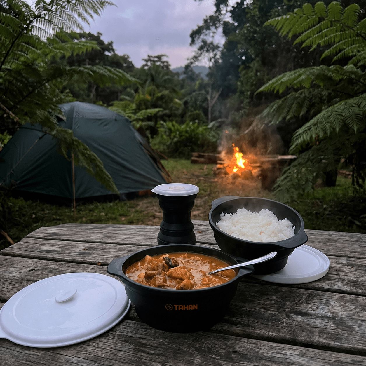 TAHAN Compact Outdoor Dining Set - TAHAN Outdoor - COM-CUTBOWCONCUP