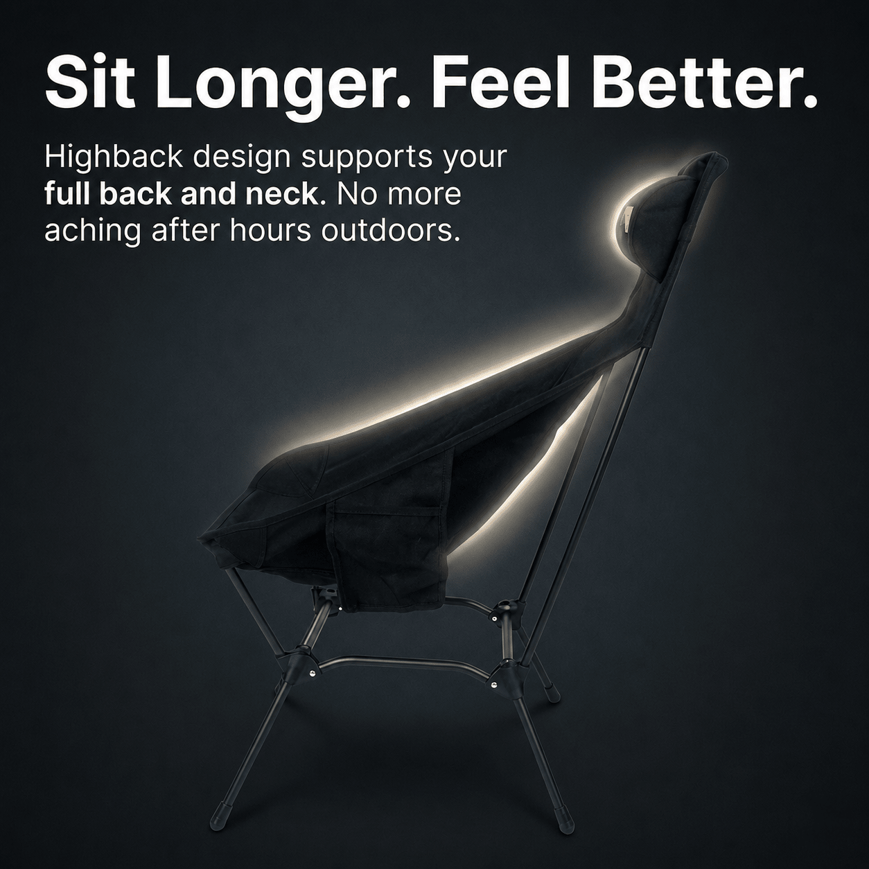 TAHAN Flexlite Highback Chair With Headrest - TAHAN Outdoor - CHATH095BK