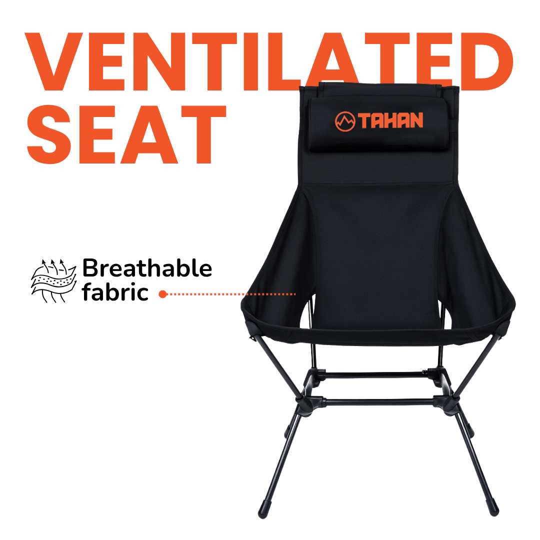 TAHAN Flexlite Highback Chair With Headrest - TAHAN Worldwide - CHATH095BK