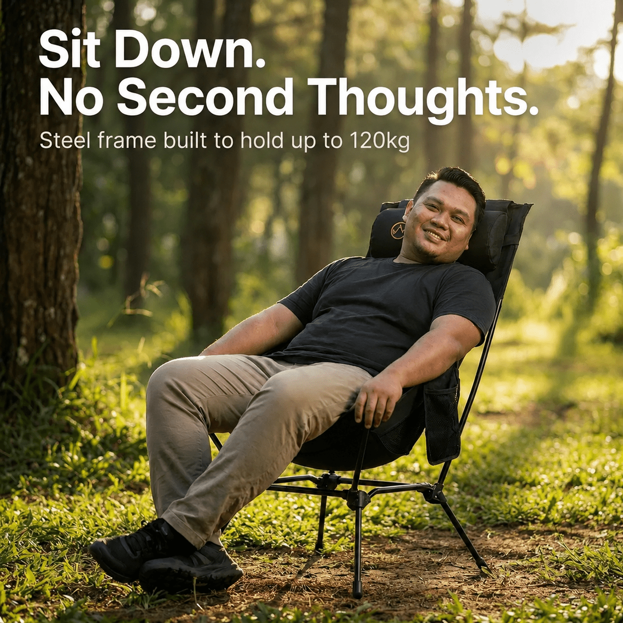 TAHAN Flexlite Highback Chair With Headrest - TAHAN Outdoor - CHATH095BK