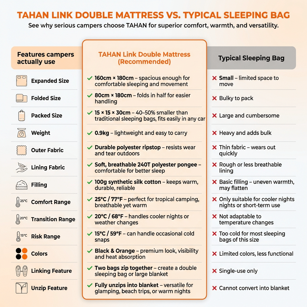 TAHAN HexLink Sleeping Bag - TAHAN Outdoor - BAGTH160BO