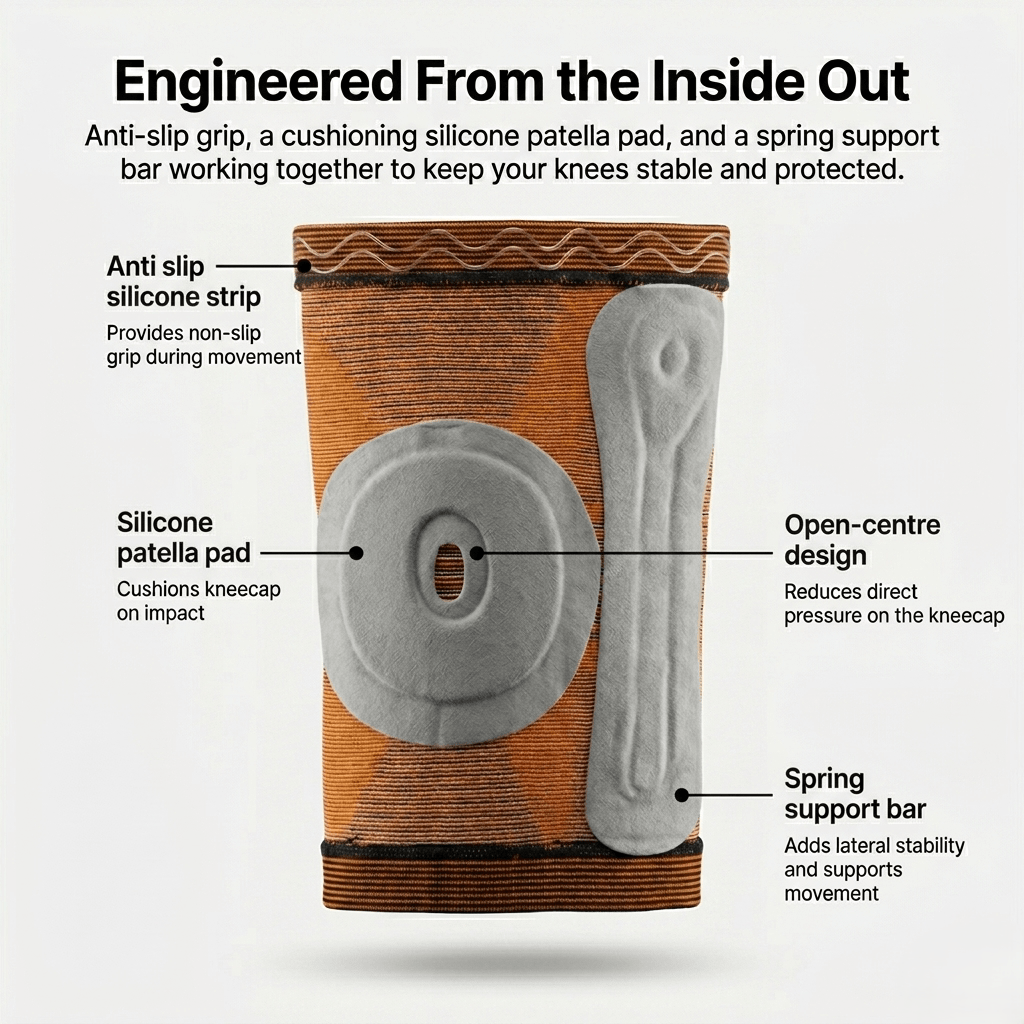 TAHAN KinetiX Knee Guard With Spring Support - TAHAN Outdoor - KNETH00LBO