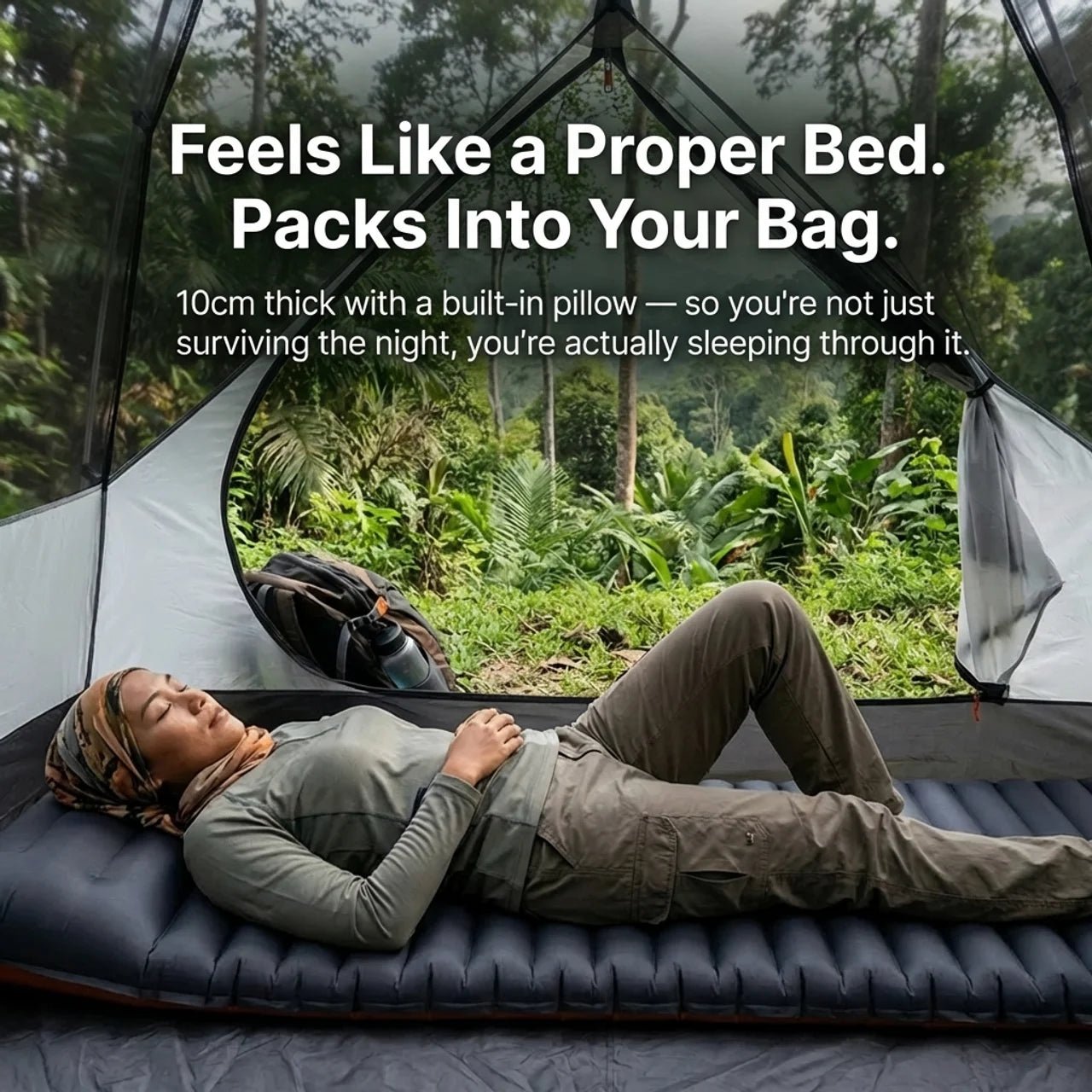 TAHAN Panthera Inflatable Sleeping Pad - TAHAN Outdoor - PADTH010BK