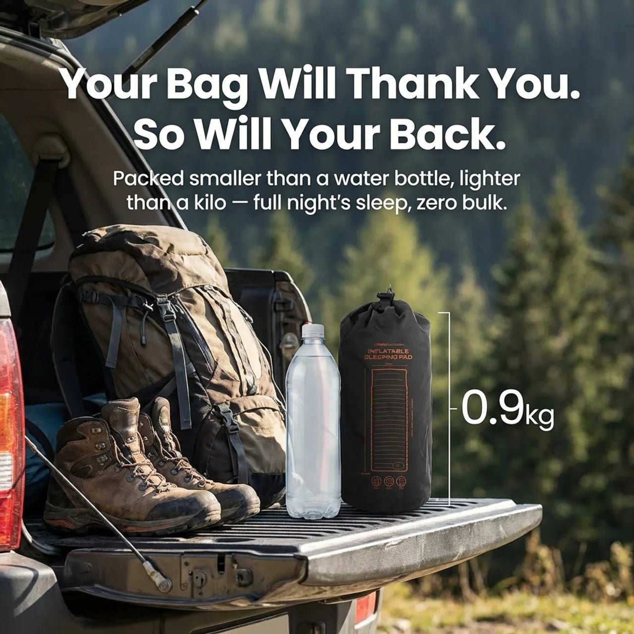 TAHAN Panthera Inflatable Sleeping Pad - TAHAN Outdoor - PADTH010BK