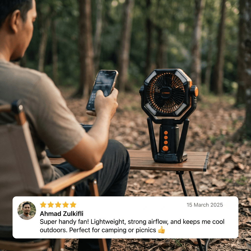 TAHAN Typhoon Dual Blade 14 Hours Battery Camping Fan - TAHAN Outdoor - FANTH16KOR