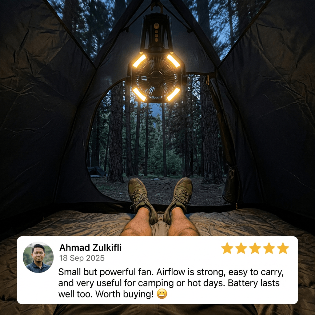 TAHAN Typhoon Dual Blade 14 Hours Battery Camping Fan - TAHAN Outdoor - FANTH16KOR