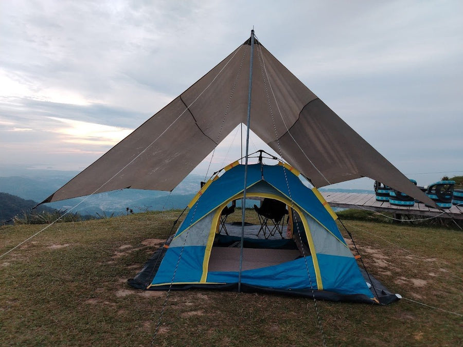 Kokol MamaHill Campsite — The Campsite with KK City in Front and Mount Kinabalu Behind - TAHAN Outdoor