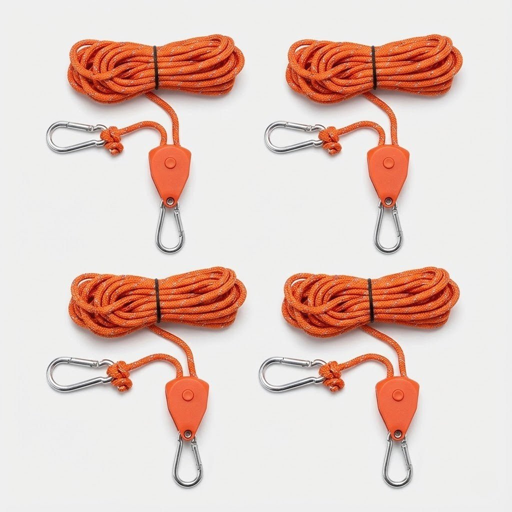 4M Pulley Adjuster Reflective Guyline [Pack of 4] - TAHAN Worldwide - RTCLK4PCSOR