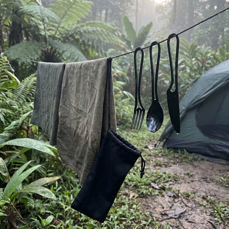 TAHAN 3-in-1 Camping Cutlery Set