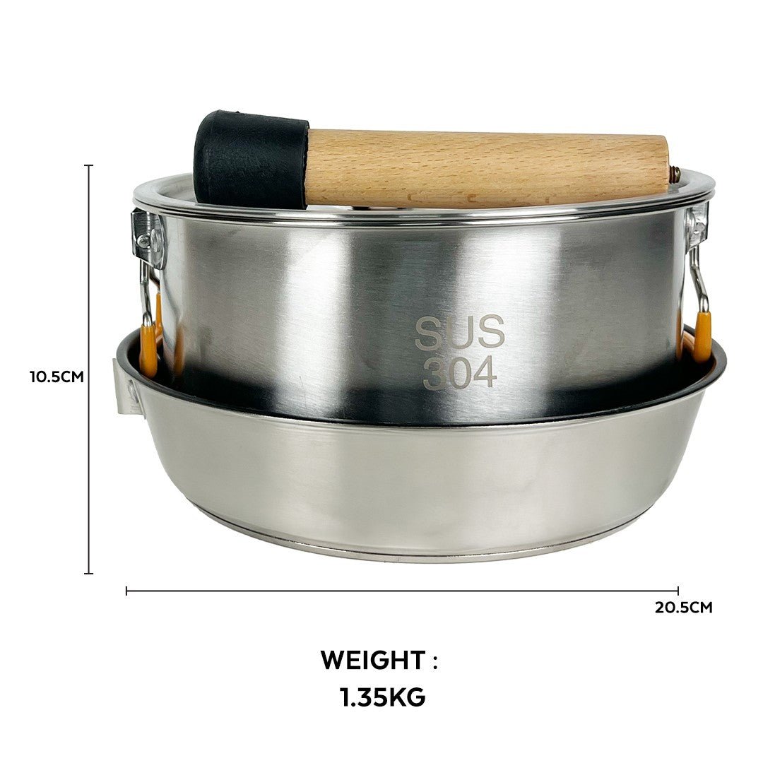 L ProChef Stainless Steel Cookset - 4 Piece (3 - 4pax) - TAHAN Worldwide - COO004PCSS