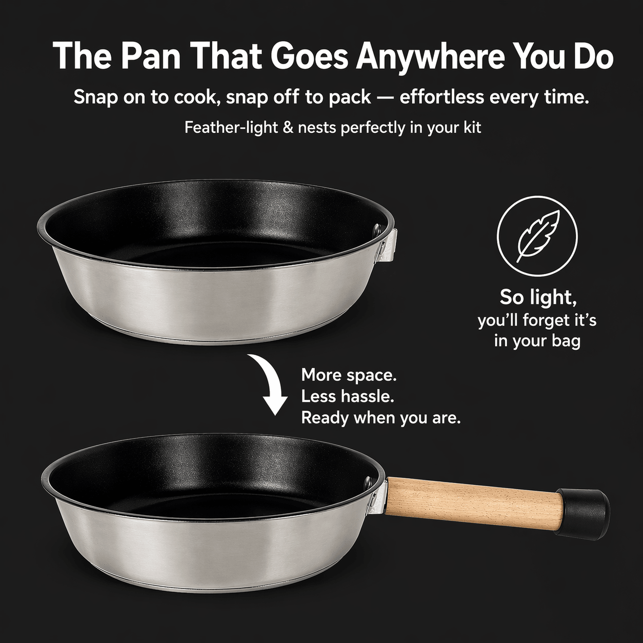 L ProChef Stainless Steel Cookset - 4 Piece (3 - 4pax) - TAHAN Outdoor - COO004PCSS