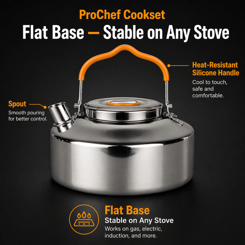 L ProChef Stainless Steel Cookset - 4 Piece (3 - 4pax) - TAHAN Outdoor - COO004PCSS