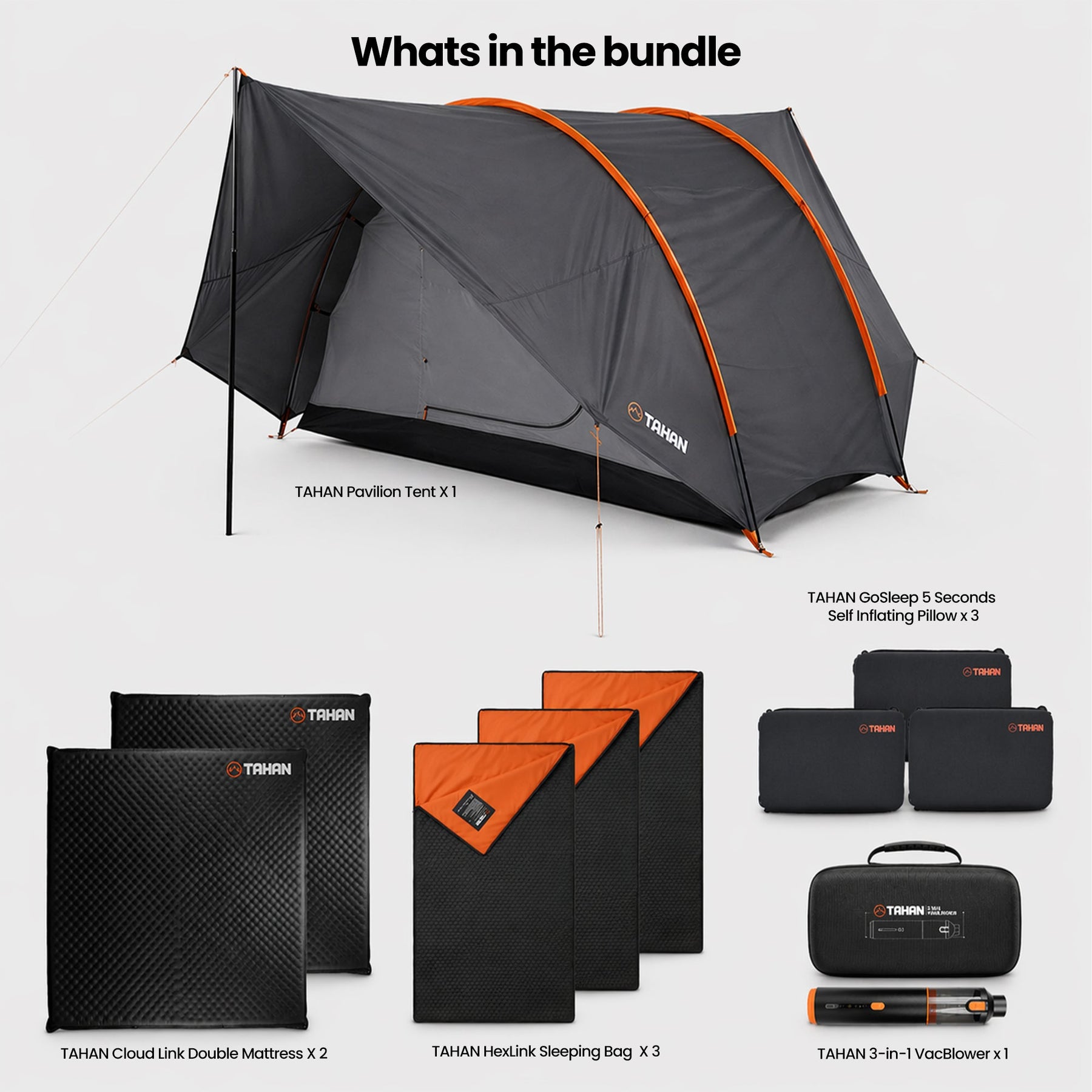 Pavilion Family Camp (3 pax) - TAHAN Outdoor - COM-TENT10IN1SET