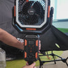Raising the Typhoon Pro stand from 41cm to 120cm beside a camping chair