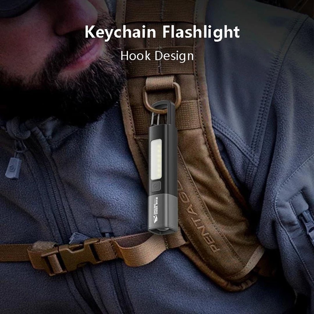 SMILING SHARK Multi - Use Rechargeable Torch with Hook - TAHAN Worldwide - TORSS123BK-V2