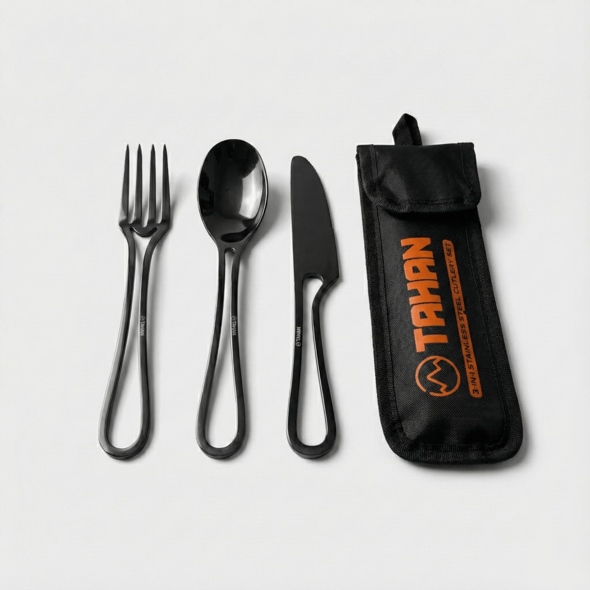 TAHAN 3 - in - 1 Camping Cutlery Set - TAHAN Worldwide - CUTTH031SS