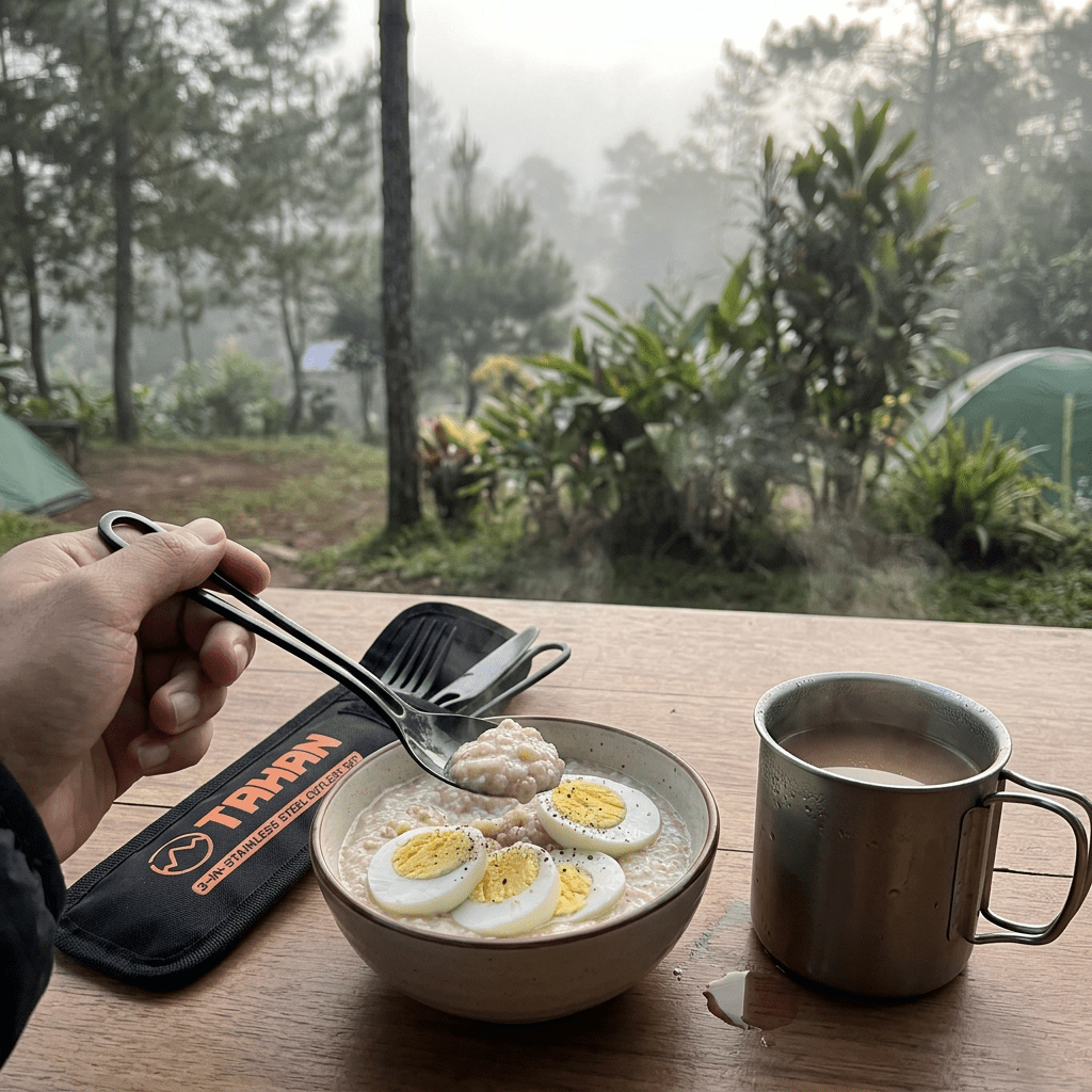 TAHAN 3-in-1 Camping Cutlery Set - TAHAN Outdoor - CUTTH031SS