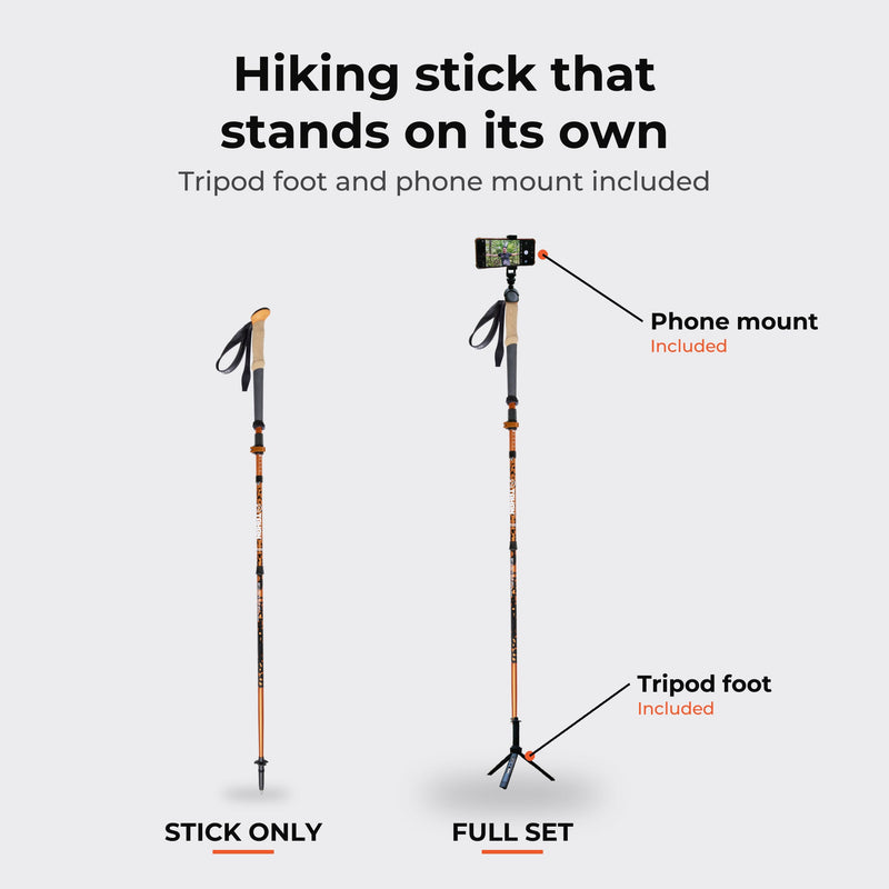 TAHAN 3-Section Foldable Freestand Hiking TriStick - TAHAN Outdoor - COM-3TRISTI3IN1