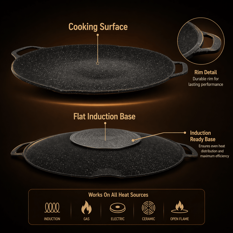 TAHAN 36cm Grill Pan - TAHAN Outdoor - PANTH036BK