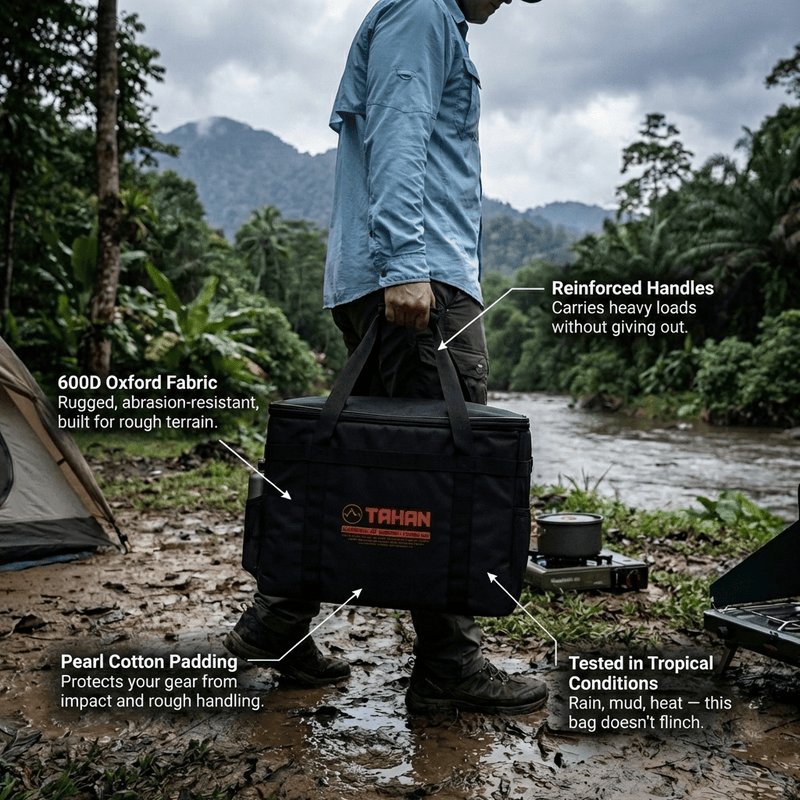 TAHAN Adventurer 42L Foldable Storage Bag - Heavy - Duty Outdoor Organizer - TAHAN Outdoor - ESBTH042BK