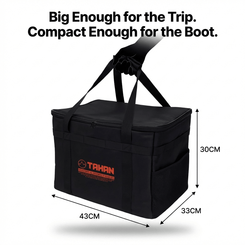 TAHAN Adventurer 42L Foldable Storage Bag - Heavy - Duty Outdoor Organizer - TAHAN Outdoor - ESBTH042BK