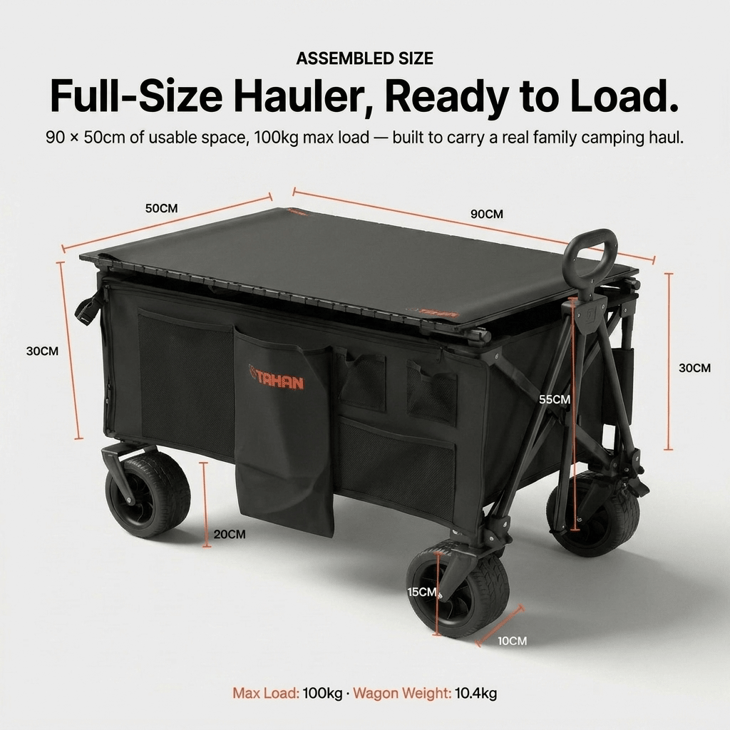 TAHAN AllTerrain XL Wagon – With Tabletop - TAHAN Outdoor - COM-XLWAGON3IN1