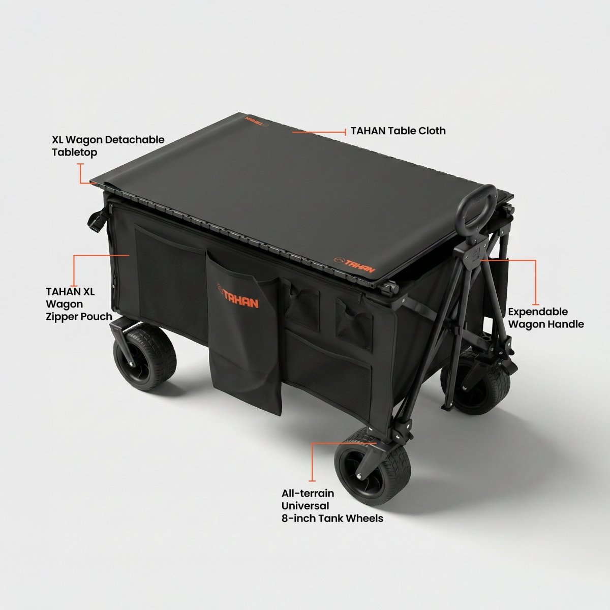 TAHAN AllTerrain XL Wagon – With Tabletop - TAHAN Outdoor - COM-XLWAGON3IN1