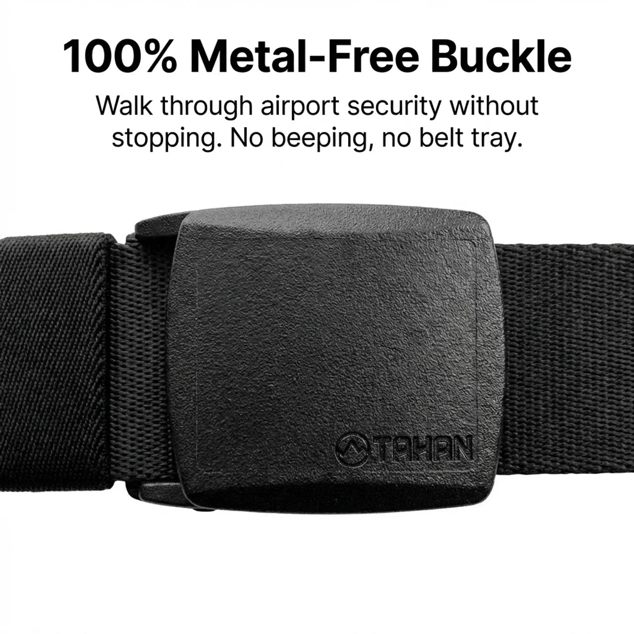 TAHAN Anti Metal Canvas Belt - TAHAN Outdoor - BELTH125BK