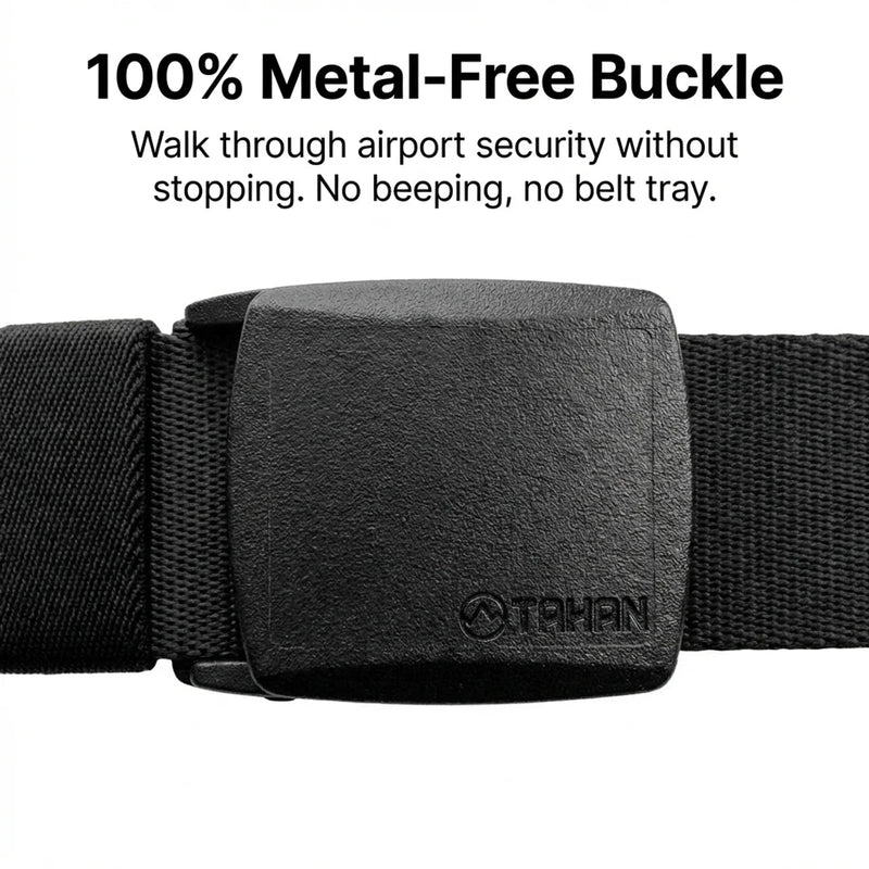 TAHAN Anti Metal Canvas Belt - TAHAN Outdoor - BELTH125BK