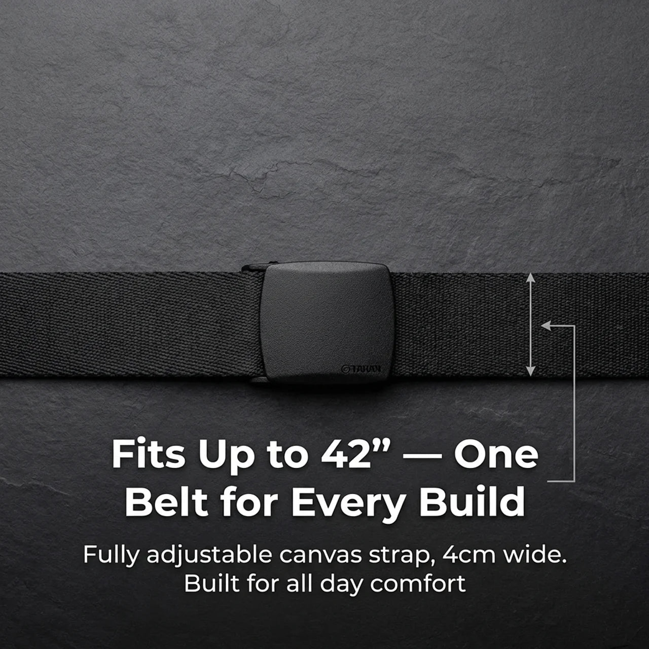 TAHAN Anti Metal Canvas Belt - TAHAN Outdoor - BELTH125BK