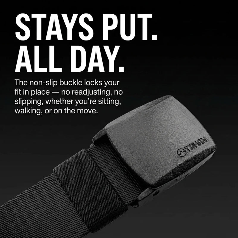 TAHAN Anti Metal Canvas Belt - TAHAN Outdoor - BELTH125BK