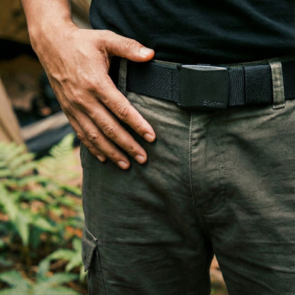 TAHAN Anti Metal Canvas Belt - TAHAN Outdoor - BELTH125BK