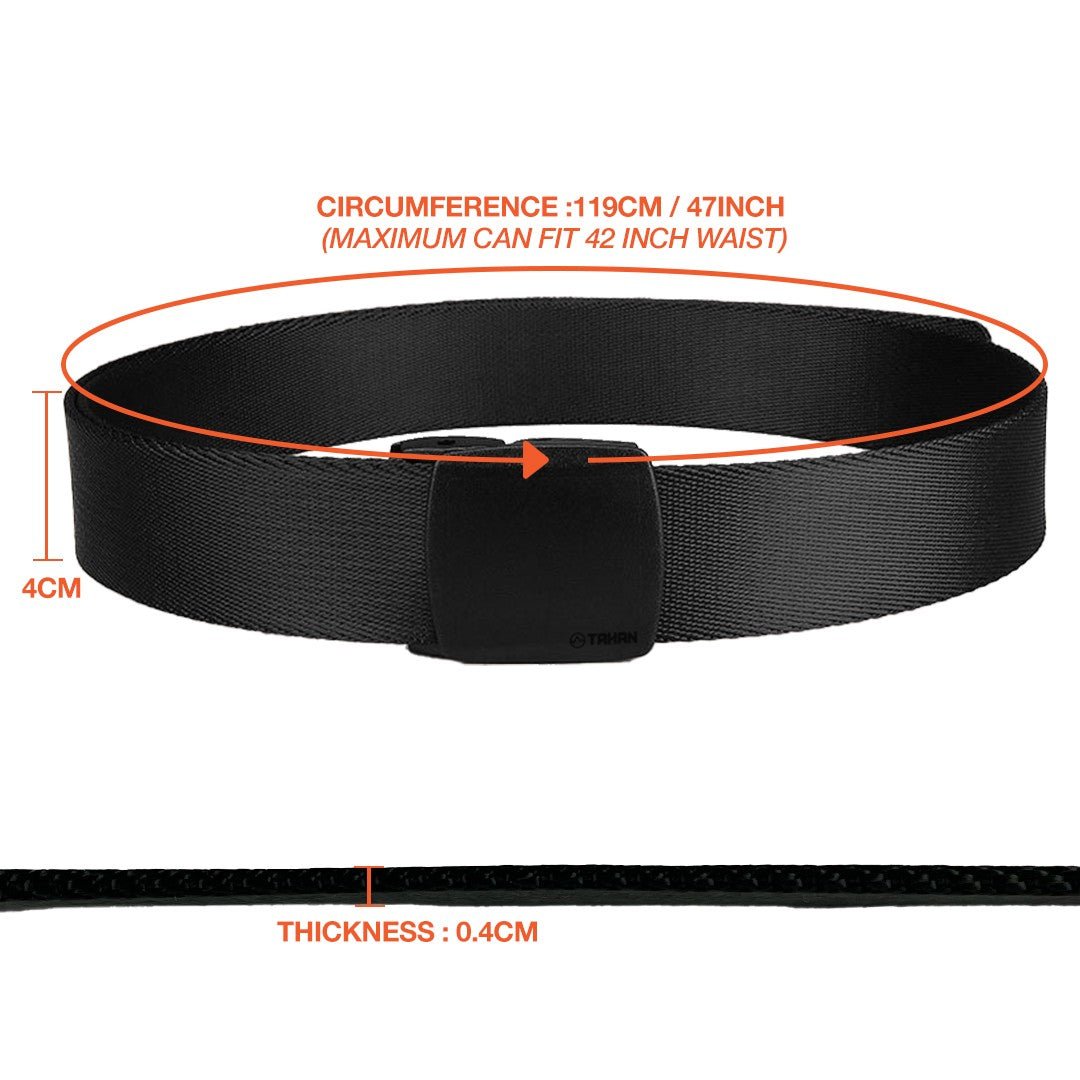 TAHAN Anti Metal Canvas Belt - TAHAN Worldwide - BELTH125BK