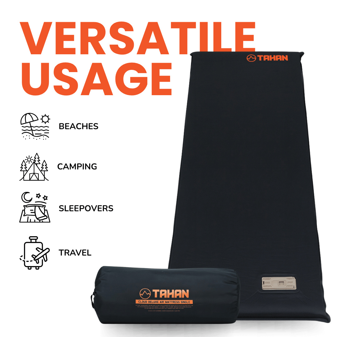TAHAN Cloud Deluxe Air Mattress - Single - TAHAN Worldwide - MATTH195BK