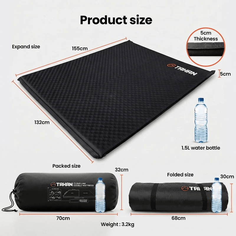 TAHAN Cloudlink Deluxe Air Mattress - Queen - TAHAN Outdoor - MATTH155BK