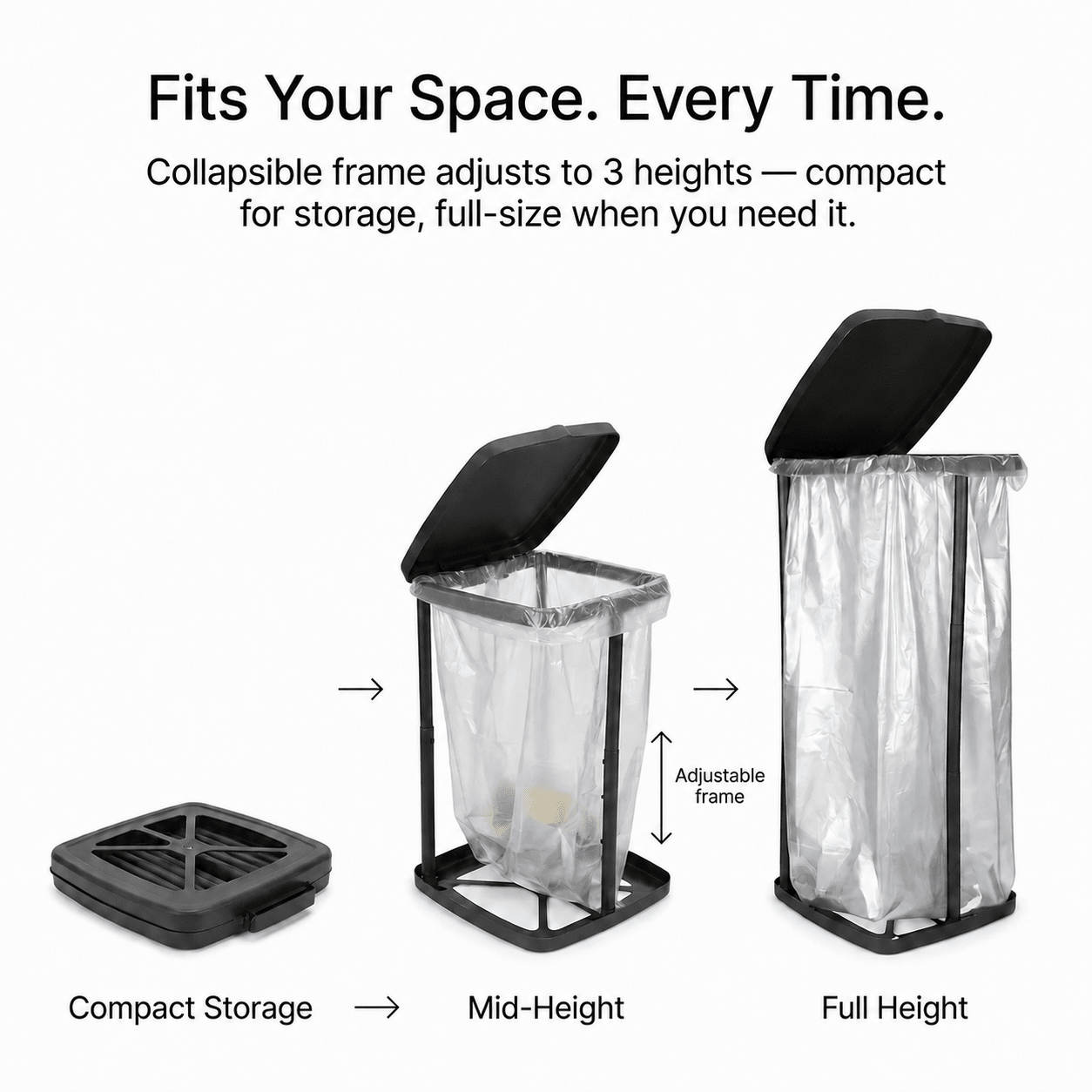 TAHAN Collapsible Garbage Bag Holder - TAHAN Outdoor - GBHTH000BK