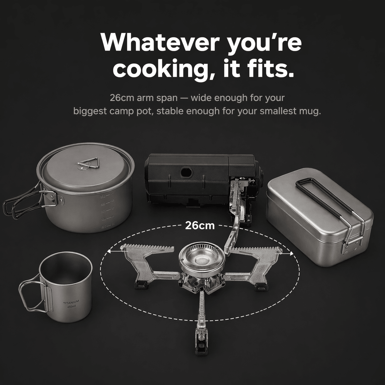 TAHAN EasyFold Camping Stove - TAHAN Outdoor - STOTH025BK